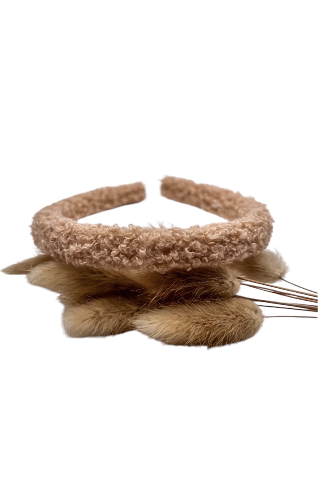 Diadeem teddy beige